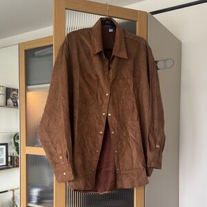 Old Navy Faux Suede Button Up Shirt